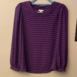 Laura Petites Aura Purple and Pink Patterned Blouse 🆕